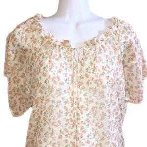 Forever 21 sheer floral blouse